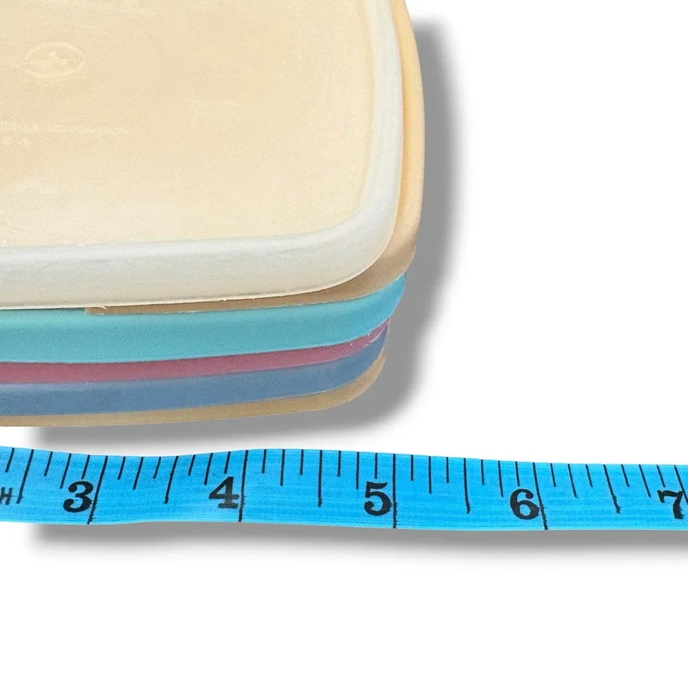 Vintage Tupperware Millionaire Line Lids 310 series Pastel Pink Blue Yellow 6pc